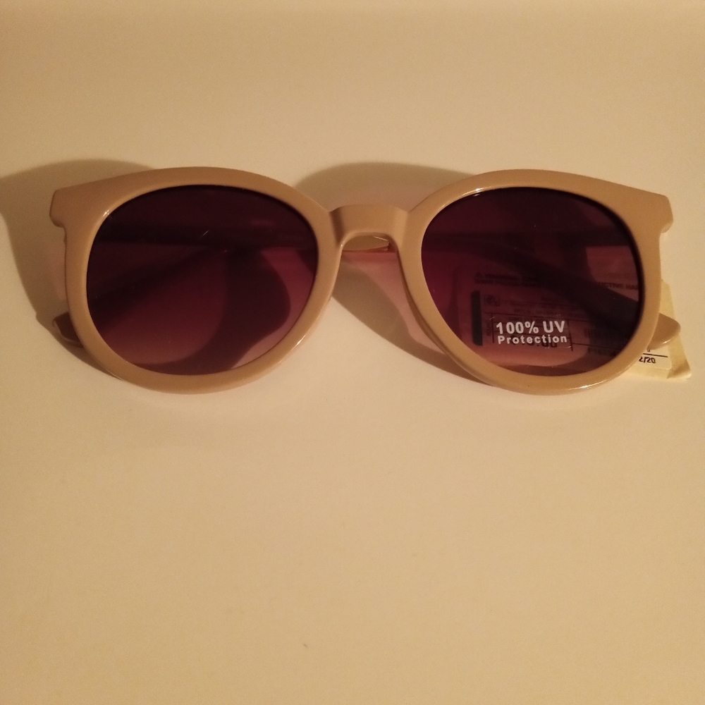 A New Day Beige and Gold Sunglasses